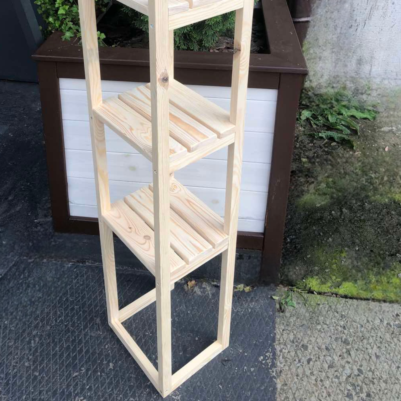 Стелаж дерев’яний розбірний в ванну кімнату 4 полиці (РС078) - фото 2 Стелаж дерев’яний розбірний в ванну кімнату 4 полиці (РС078) - фото 2