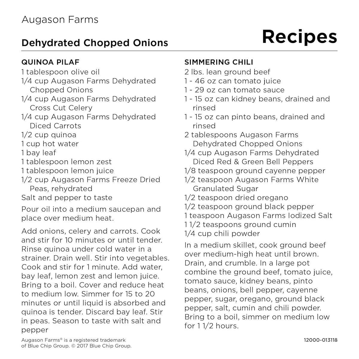 Сублімована цибуля нарізана Augason farms 217 порцій (101097) - фото 3 Сублімована цибуля нарізана Augason farms 217 порцій (101097) - фото 3