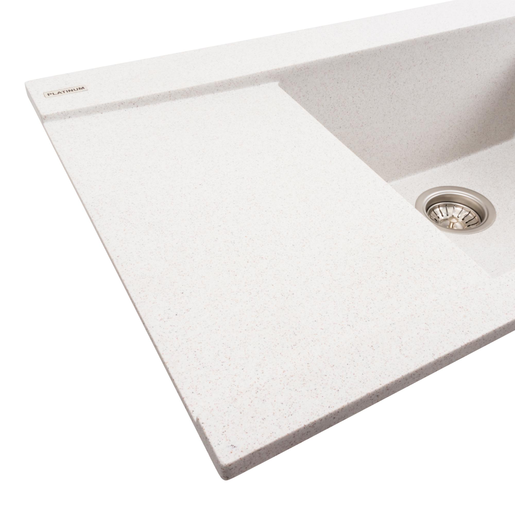Мийка кухонна Platinum PLS-A40274 гранітна прямокутна 960x510 мм Білий (25968564) - фото 5 Мийка кухонна Platinum PLS-A40274 гранітна прямокутна 960x510 мм Білий (25968564) - фото 5