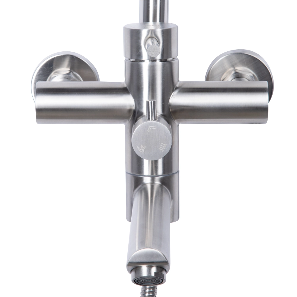 Душова система Lidz Aria 1033 LDARI1033NKS46109 на три споживача з виливом k35 Nickel (SD00052233) - фото 3