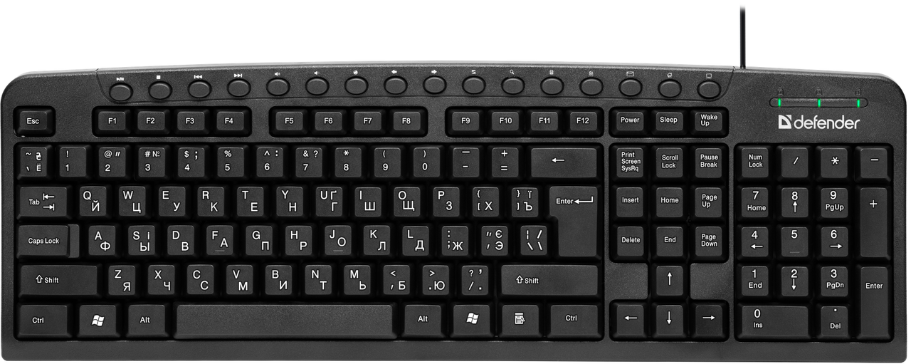 Клавиатура Defender (45471) Focus HB-470 UKR Черный (6790269)