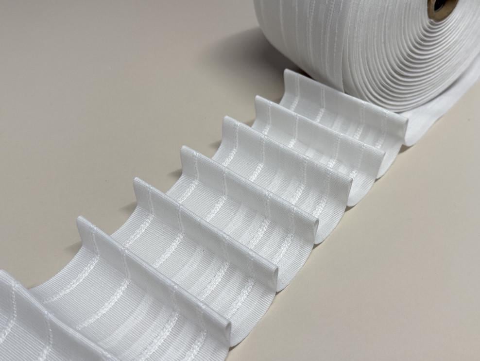 Равномерная тесьма Premium 10 см 1/2 Белый