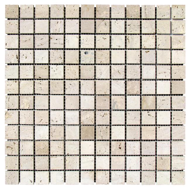 Плитка мозаїчна Травертин МКР-2СН матова 23х23x6 мм