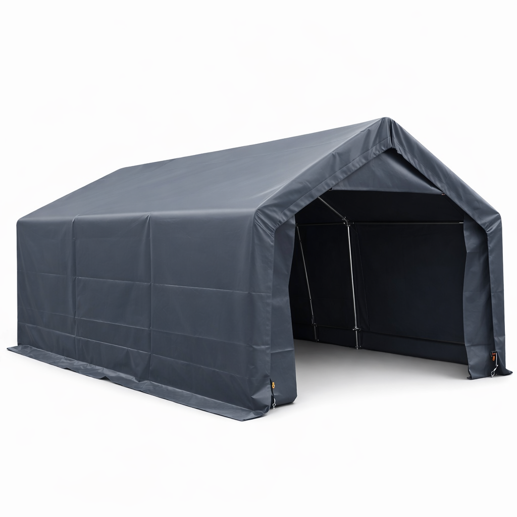 Навес двухскатный Helper HP-1085 12 м2 для автомобиля/мотоцикла/квадроцикла 4х3х2 м тентовый Черный Навес двухскатный Helper HP-1085 12 м2 для автомобиля/мотоцикла/квадроцикла 4х3х2 м тентовый Черный