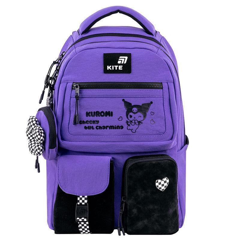 Рюкзак KITE Education teens Kuromi 42x29x17 см 17 л Фиолетовый (HK26-2587M-1)