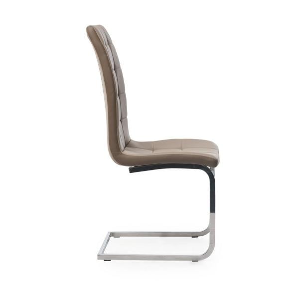 Стул обеденный Ветро S-117 1060х425х580 мм Серебристый/Капучино