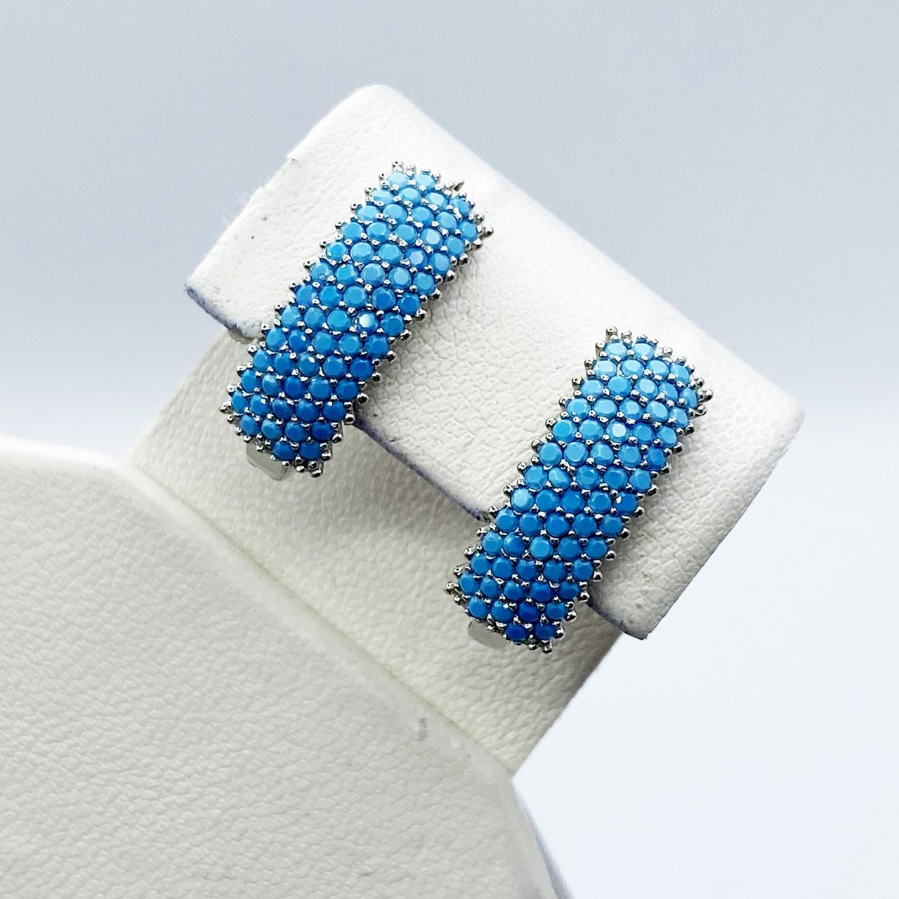 Серебряные серьги с кубическим цирконием 4,27 г (2383632538)