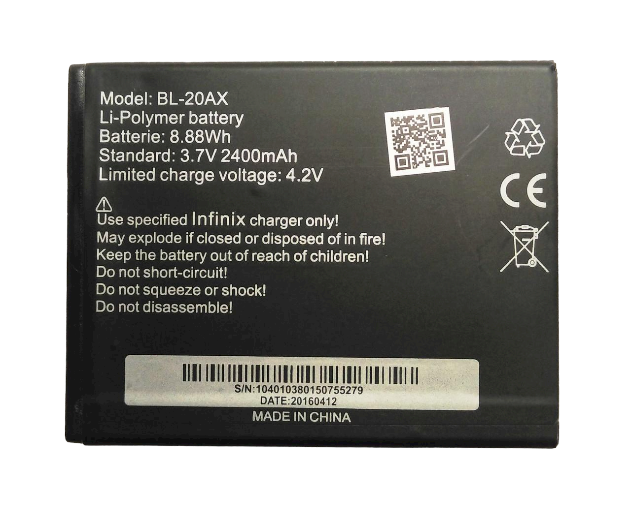 Аккумулятор для Infinix 20AX 2400 mAh (000021405)