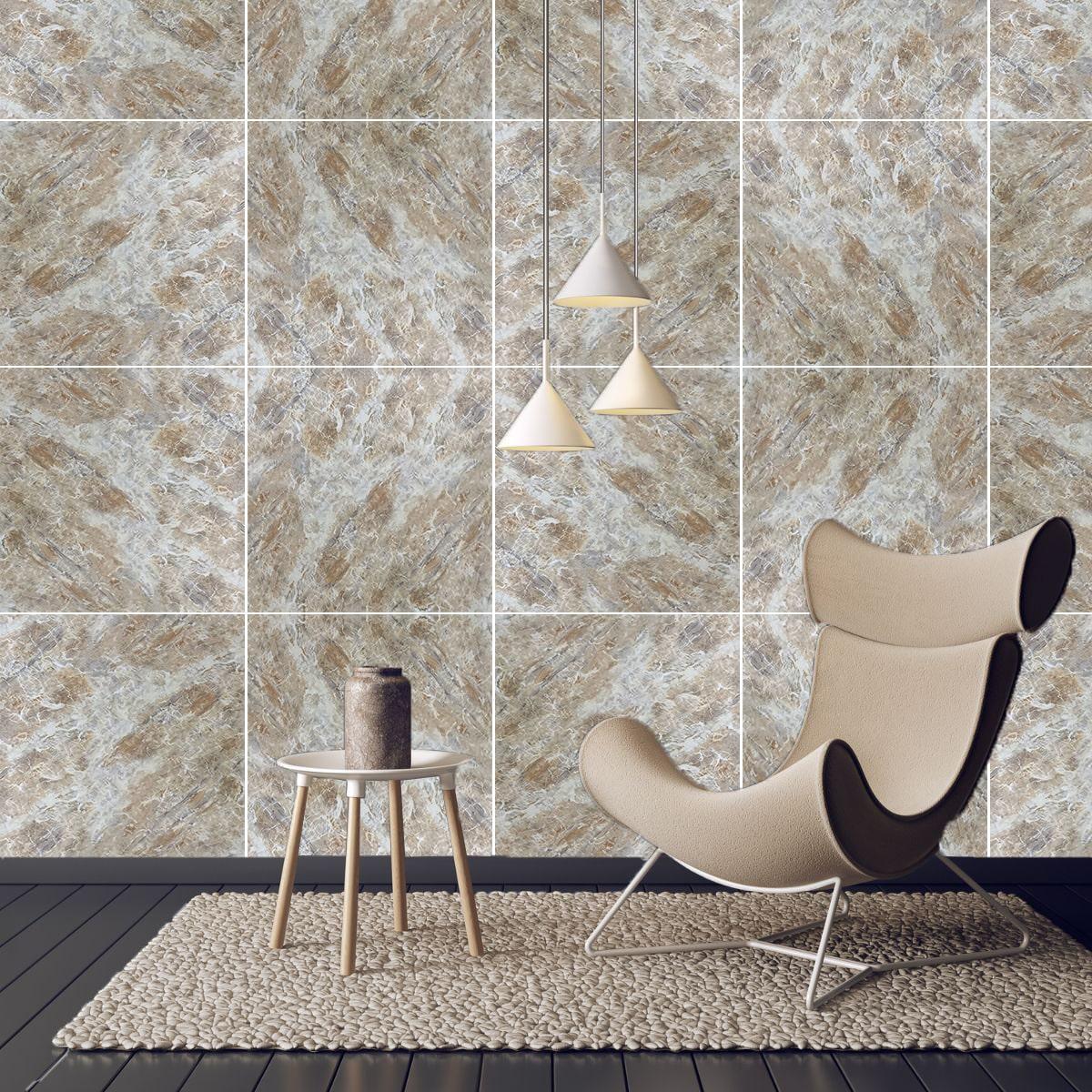 Плита декоративна ПВХ Sticker Wall SW-00001621 Онікс 600х600х3 мм