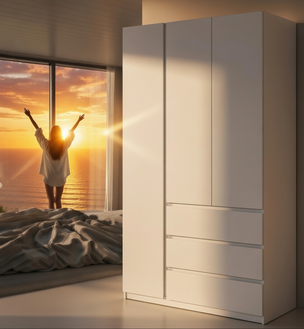 Шкаф распашной для одежды Мастер Форм левосторонний 1200х520х2000 мм Белый (32319)