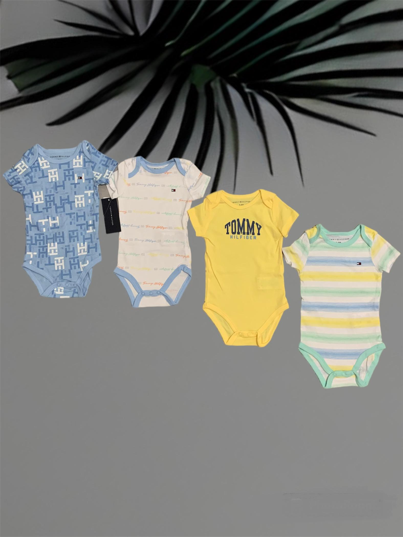 Боди Tommy Hilfiger 18 мес 80-86 см 4 шт. Желто-голубой (11778532)