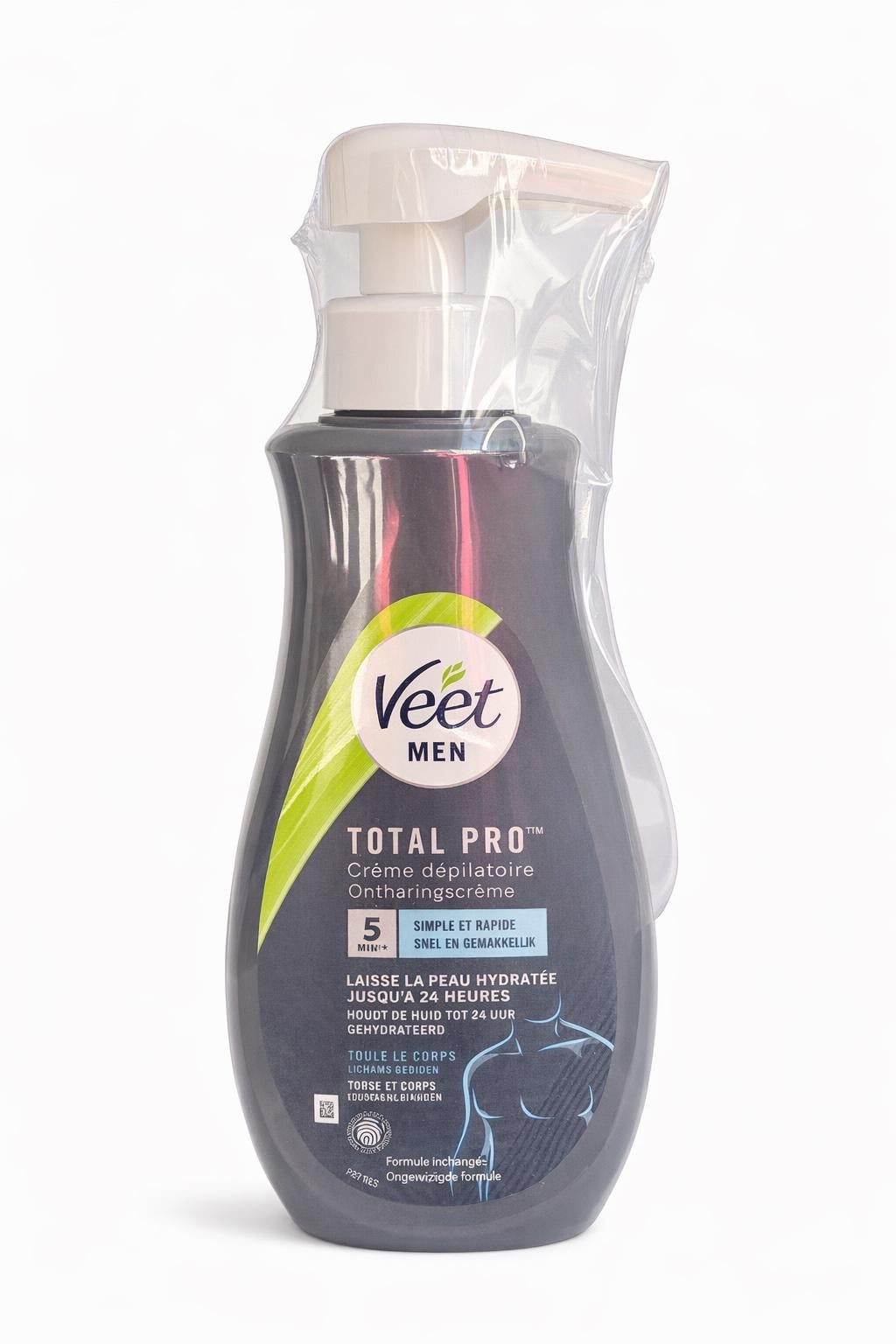 Крем мужской Veet men Total Pro Crema Depilatoria для депиляции волос на теле 400 мл
