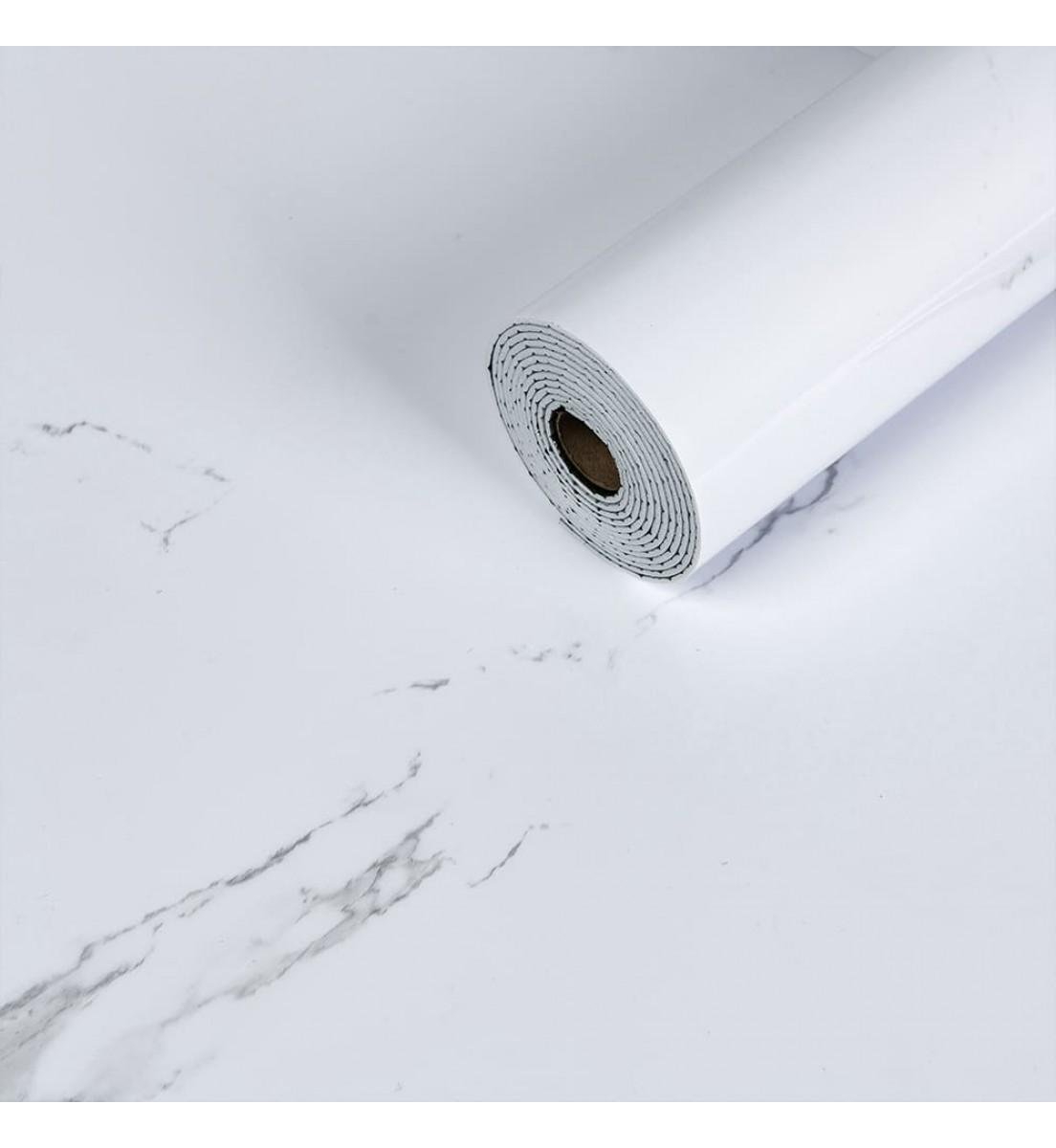 Плитка самоклеюча вінілова в рулоні 3000х600х2 мм Білий мармур (СВП-1287)