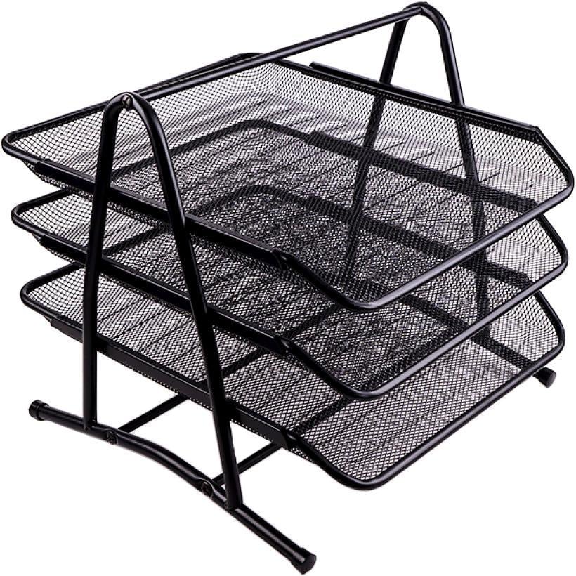 Лоток для бумаги 3 отделения металлический горизонтальный Черный (26038610) Лоток для бумаги 3 отделения металлический горизонтальный Черный (26038610)