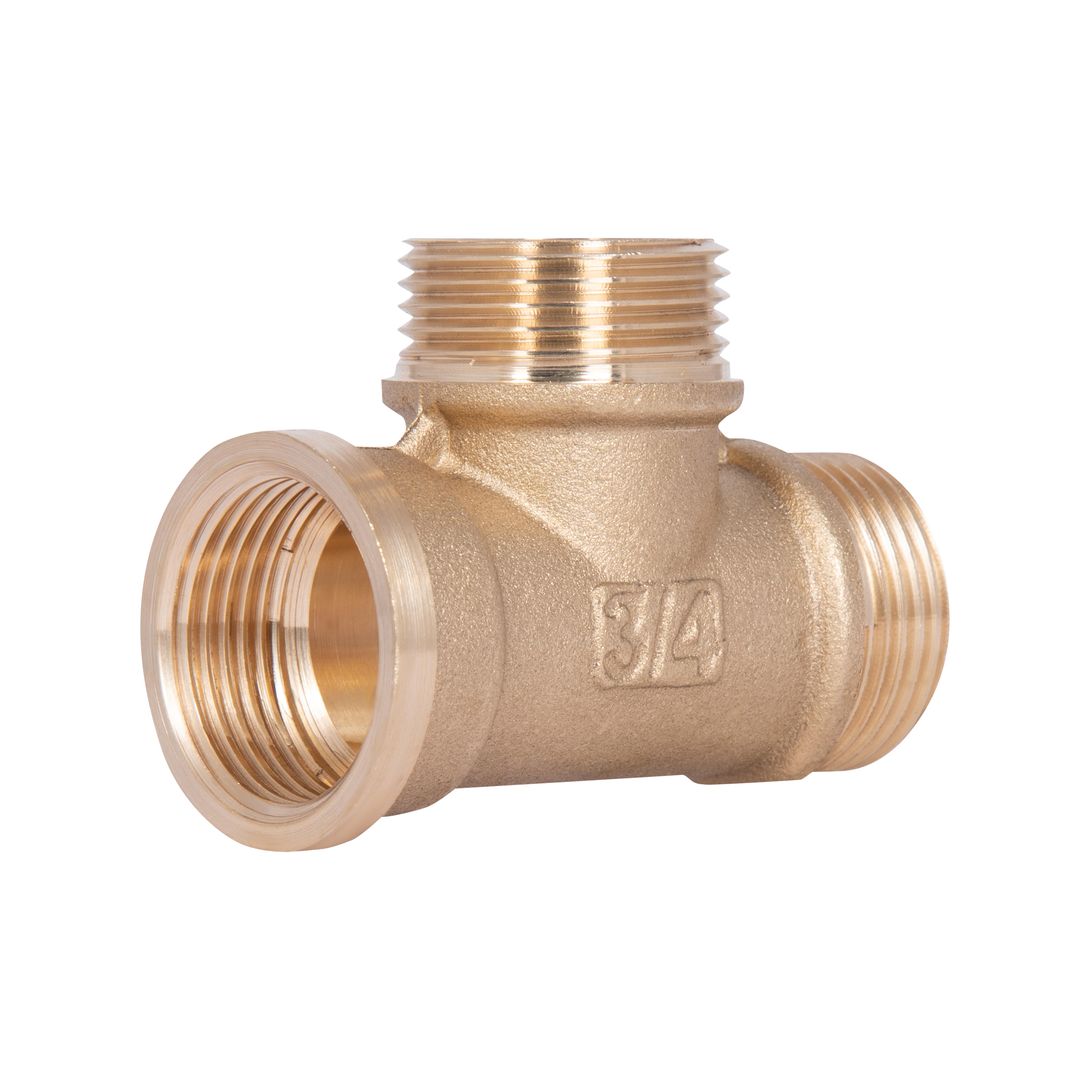Трійник латунний Thermo Alliance Standart 3/4" ВЗЗ Жовтий (SD41420) Трійник латунний Thermo Alliance Standart 3/4" ВЗЗ Жовтий (SD41420)