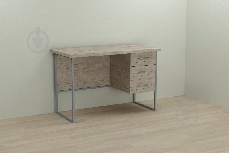 Компьютерный стол Ferrum-decor Гарри 75x120x70 серый ДСП Дуб Шервуд 32мм