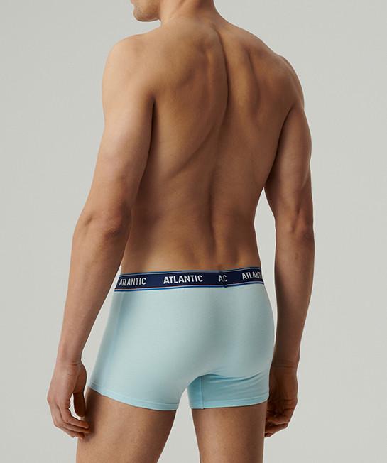 Комплект трусов-боксеров мужских Atlantic 3MH-214 хлопок S 3 шт. Голубой/Серий/Голубой (27565694) - фото 3 Комплект трусов-боксеров мужских Atlantic 3MH-214 хлопок S 3 шт. Голубой/Серий/Голубой (27565694) - фото 3