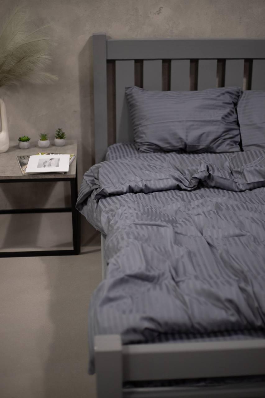 Комплект постельного белья Соната страйп-сатин двуспальный 180х220 см наволочки 50х70/70х70 см Графитовый (04020702) - фото 1 Комплект постельного белья Соната страйп-сатин двуспальный 180х220 см наволочки 50х70/70х70 см Графитовый (04020702) - фото 1