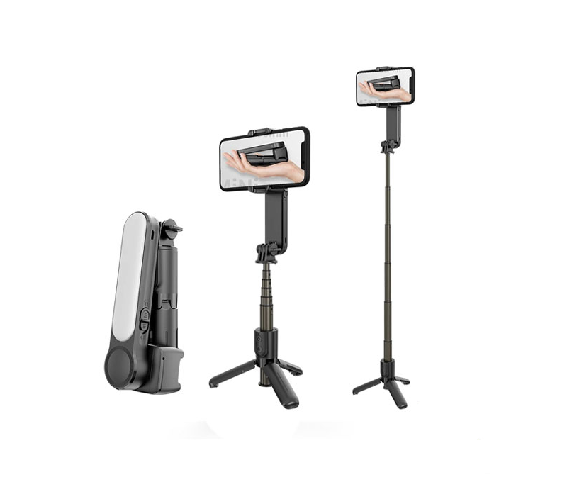 Стабилизатор Gimbal Stabilizer L09 для смартфона складной с триногой и LED подсветкой - фото 2 Стабилизатор Gimbal Stabilizer L09 для смартфона складной с триногой и LED подсветкой - фото 2