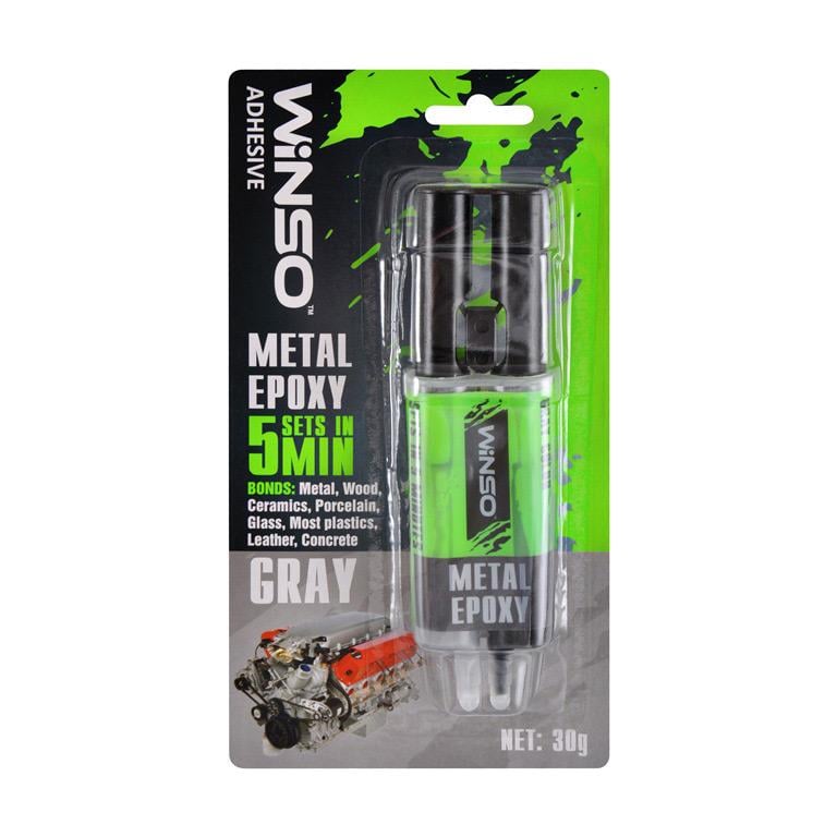 Клей WINSO Metal Epoxy эпоксидный двухкомпонентный 30 г 300500 Серый (106031)