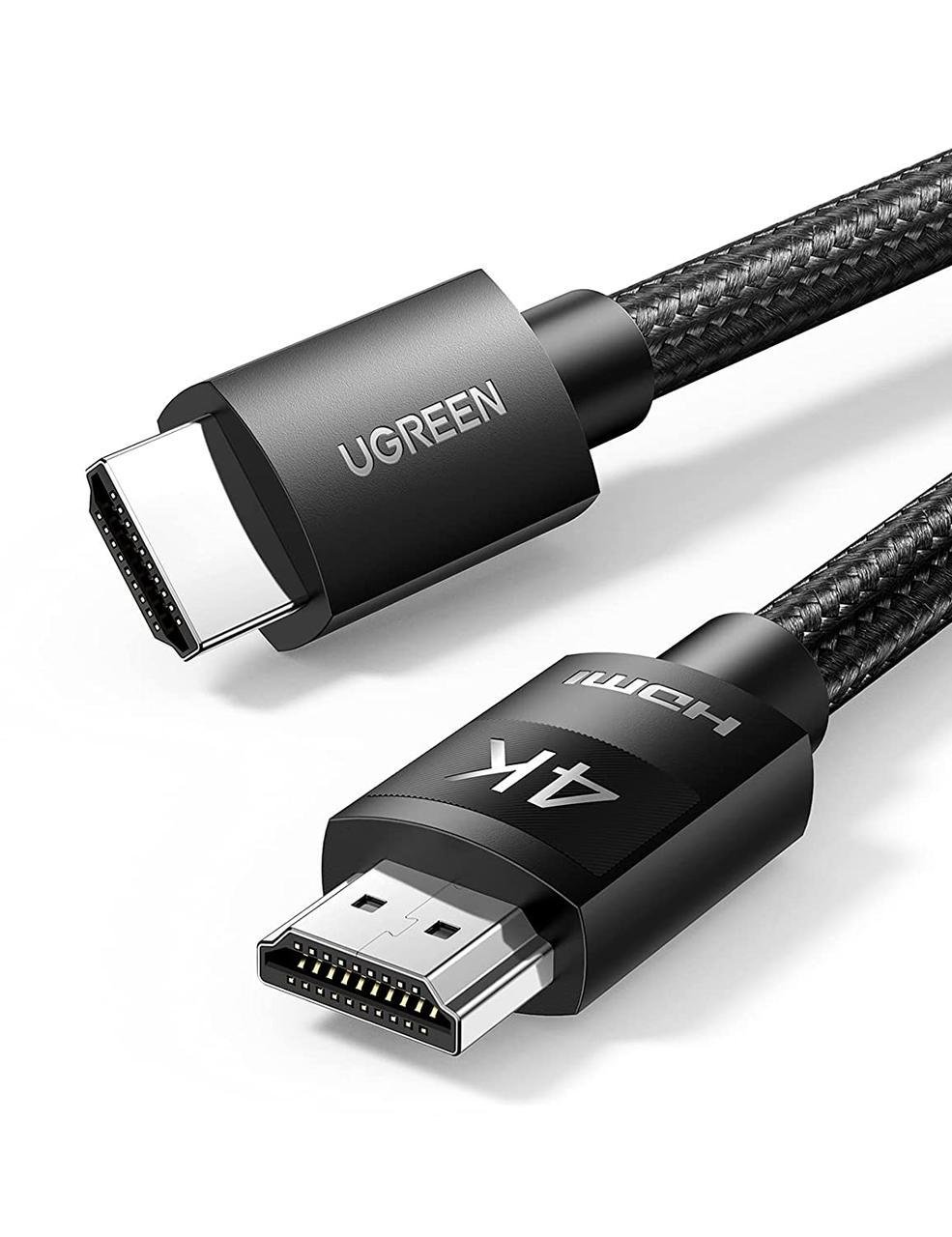 Високошвидкісний шнур HDMI UGREEN 4K 2,0 в нейлонову оплітку 1 м Чорний (HD119)