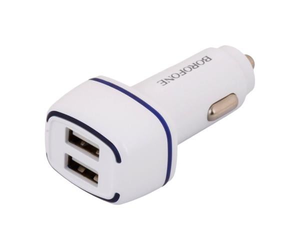 Зарядний пристрій автомобільний Borofone BZ14 2,4A cable USB to Lightning White