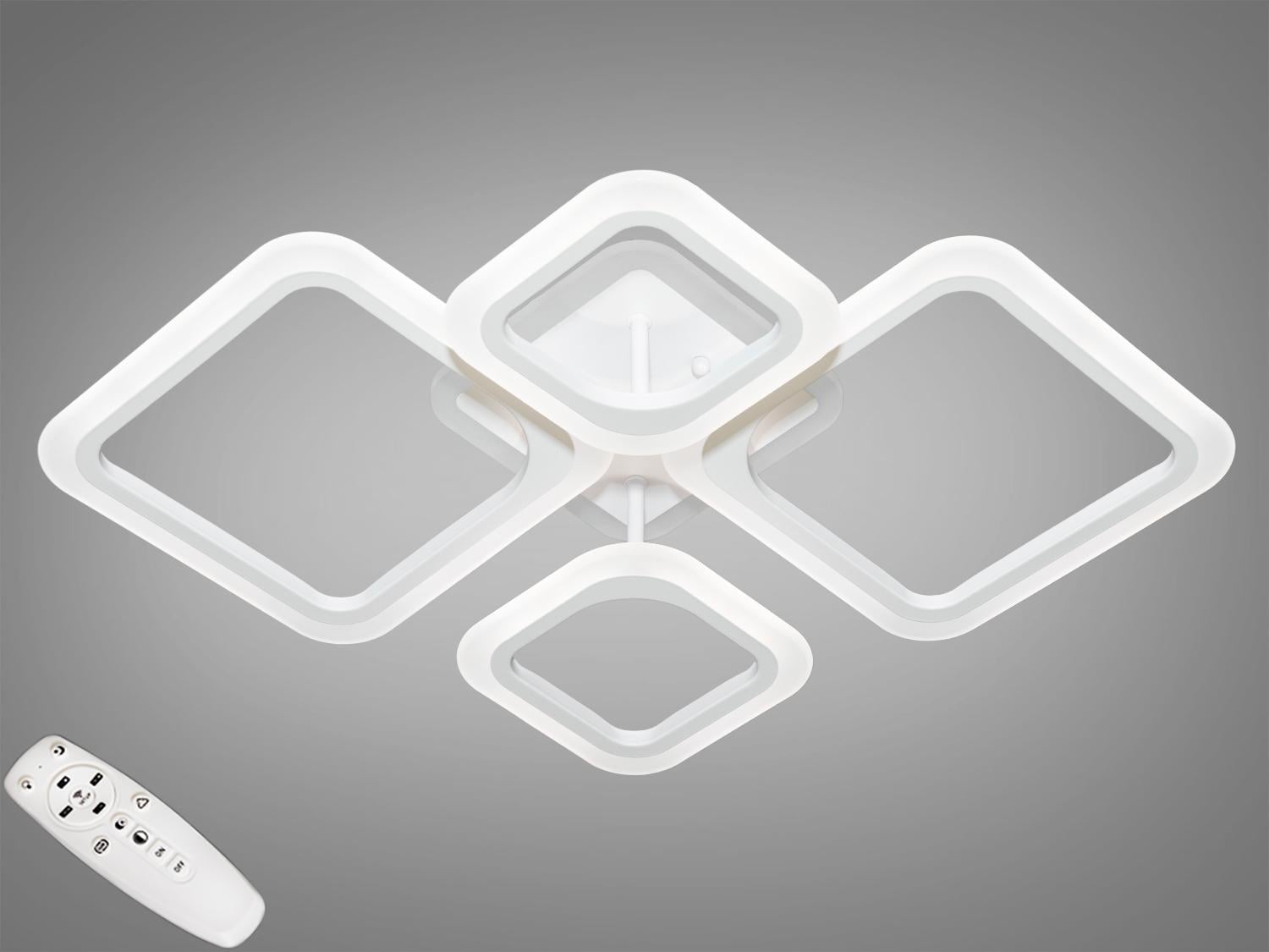 Люстра LED потолочная Diasha A8060/2/2WH 3col dim с диммером 80W Белый Люстра LED потолочная Diasha A8060/2/2WH 3col dim с диммером 80W Белый