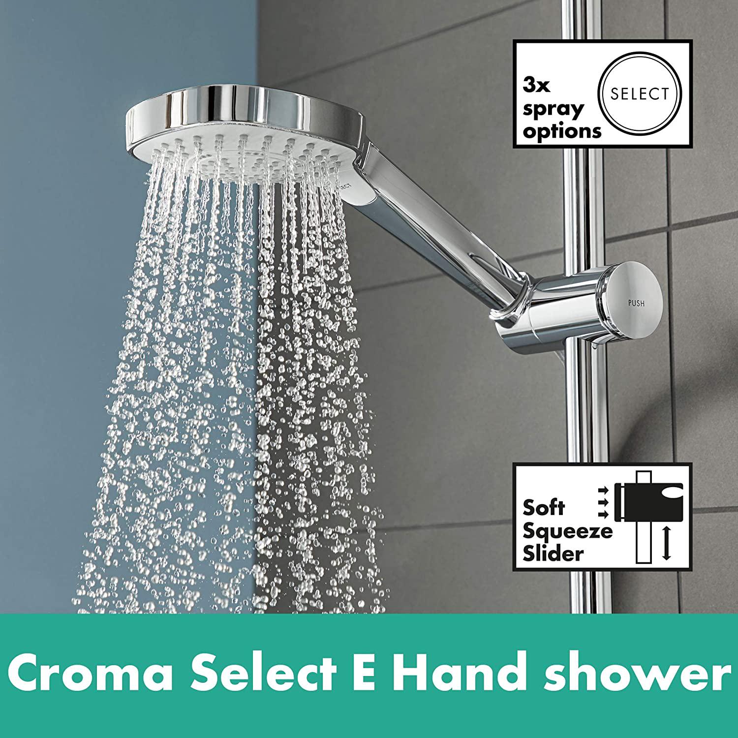 Душевая система с термостатом Hansgrohe Croma Showerpipe EcoSmart 27660000 Хром (147289) - фото 5