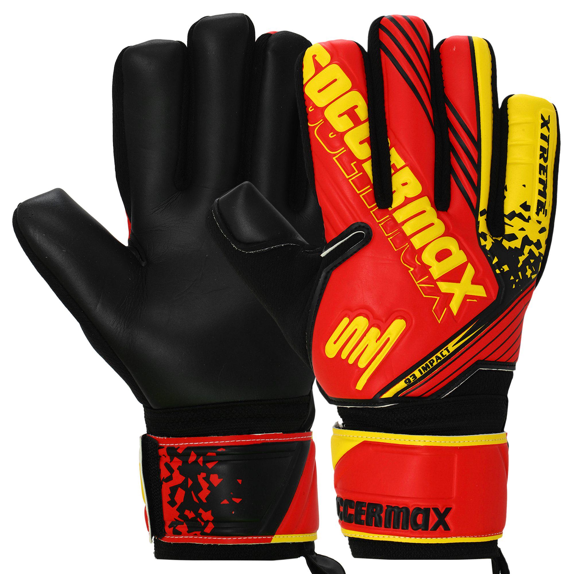 Воротарські рукавички SOCCERMAX GK-4316 р. 9 Червоно-жовтий