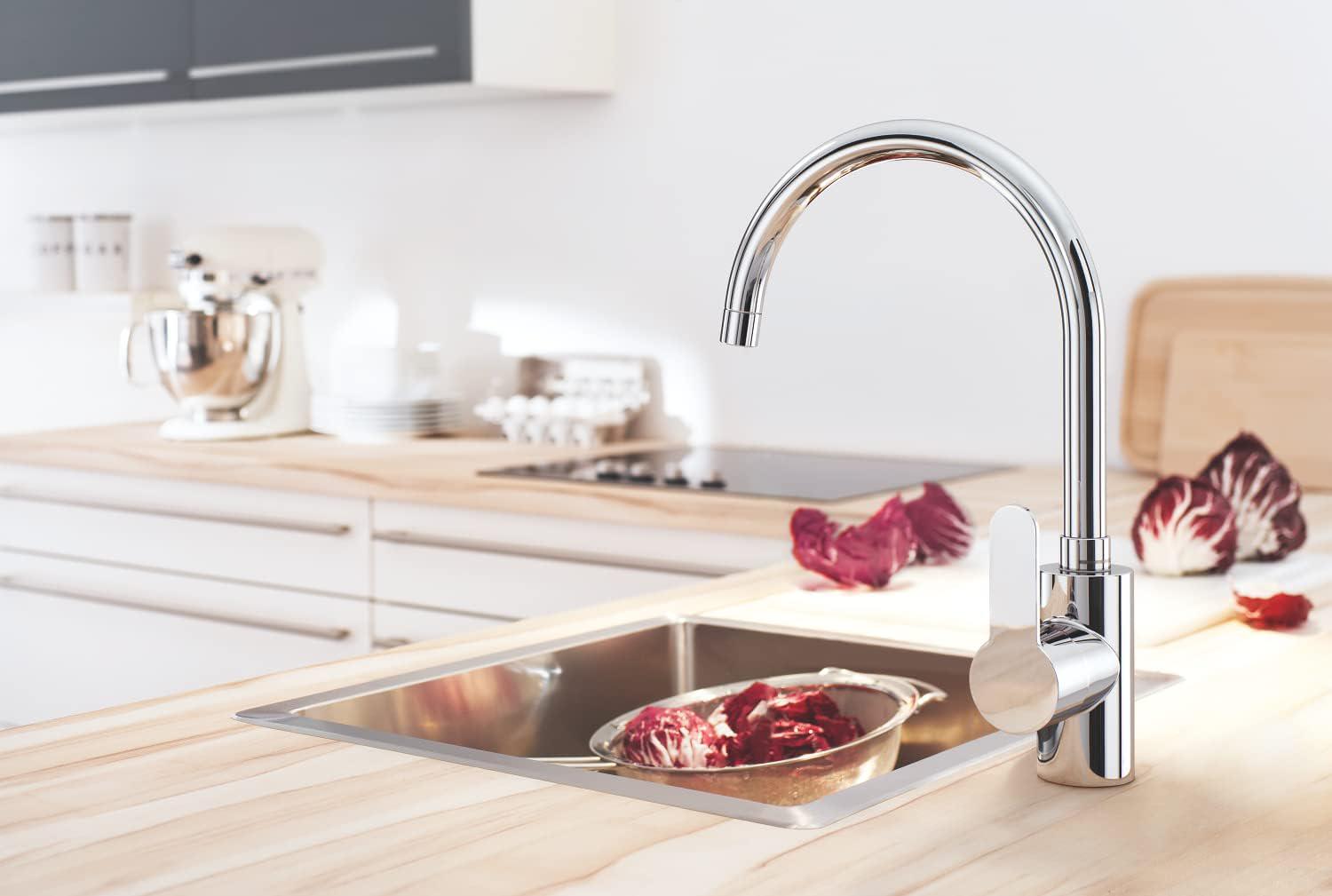 Змішувач для кухні Grohe Eurostyle Cosmopolitan 33975002 одноважільний Хром (200217) - фото 3 Змішувач для кухні Grohe Eurostyle Cosmopolitan 33975002 одноважільний Хром (200217) - фото 3