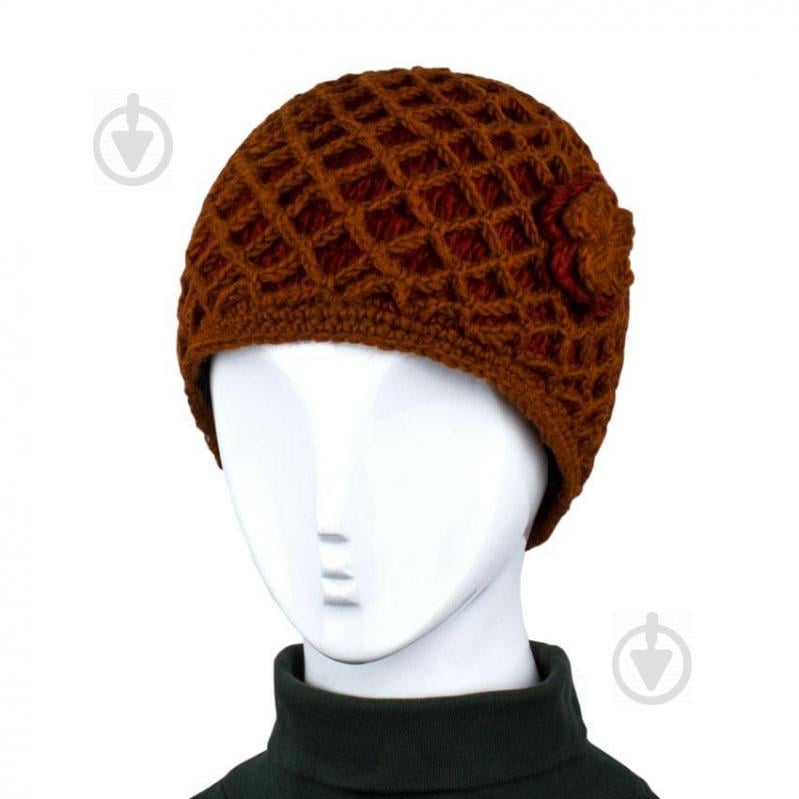 Шапка Kathmandu Нэтварка Ручная работа 100% шерсть яка M 57-58 Терракотовый (24963)