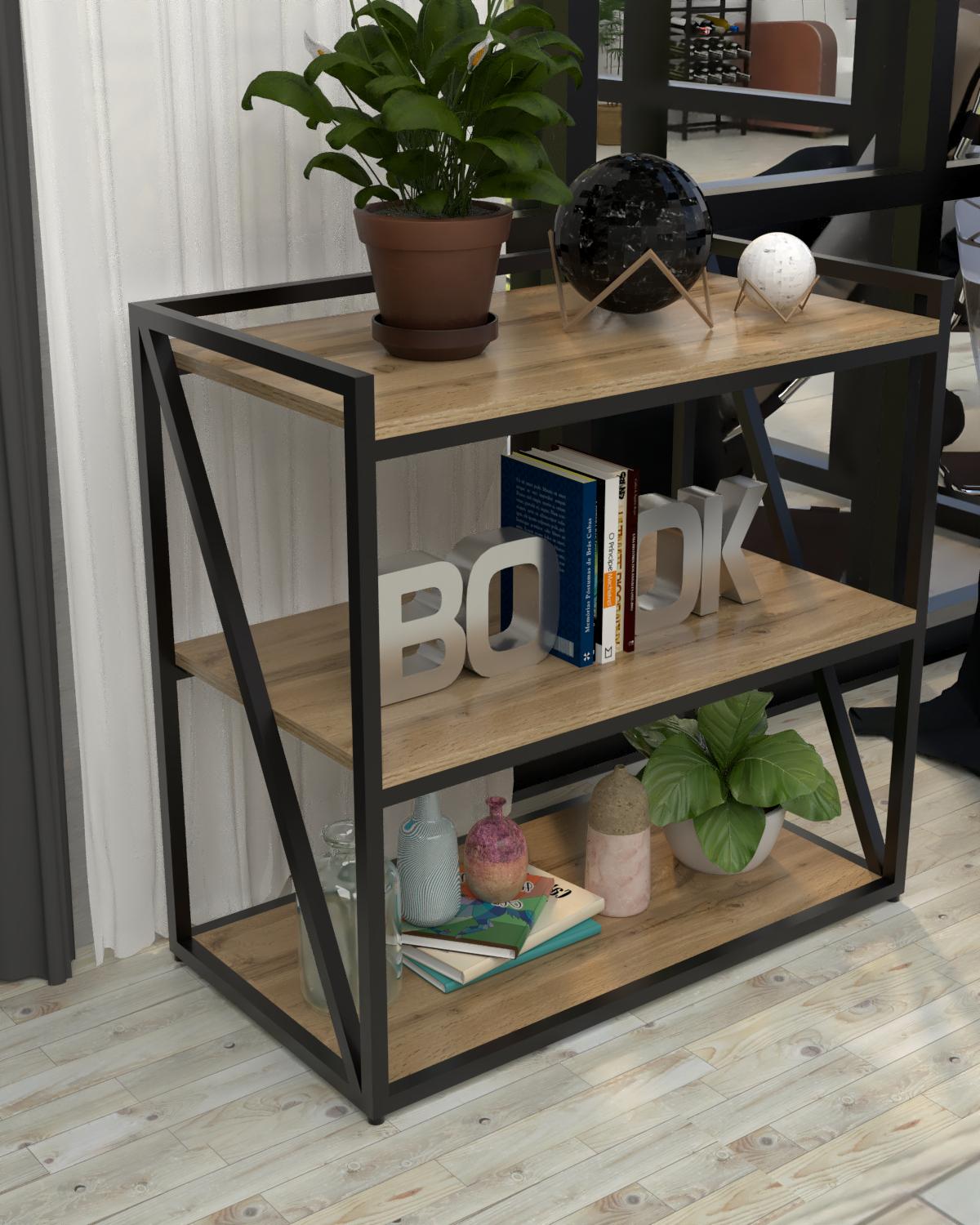 Стеллаж-этажерка EcoLoft Орвик DSP-1461-1 Дуб Аппалачи (34713181)