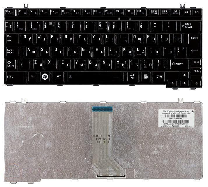 Клавіатура для ноутбука Toshiba Satellite M800/U400/U405 Black Glossy Клавіатура для ноутбука Toshiba Satellite M800/U400/U405 Black Glossy