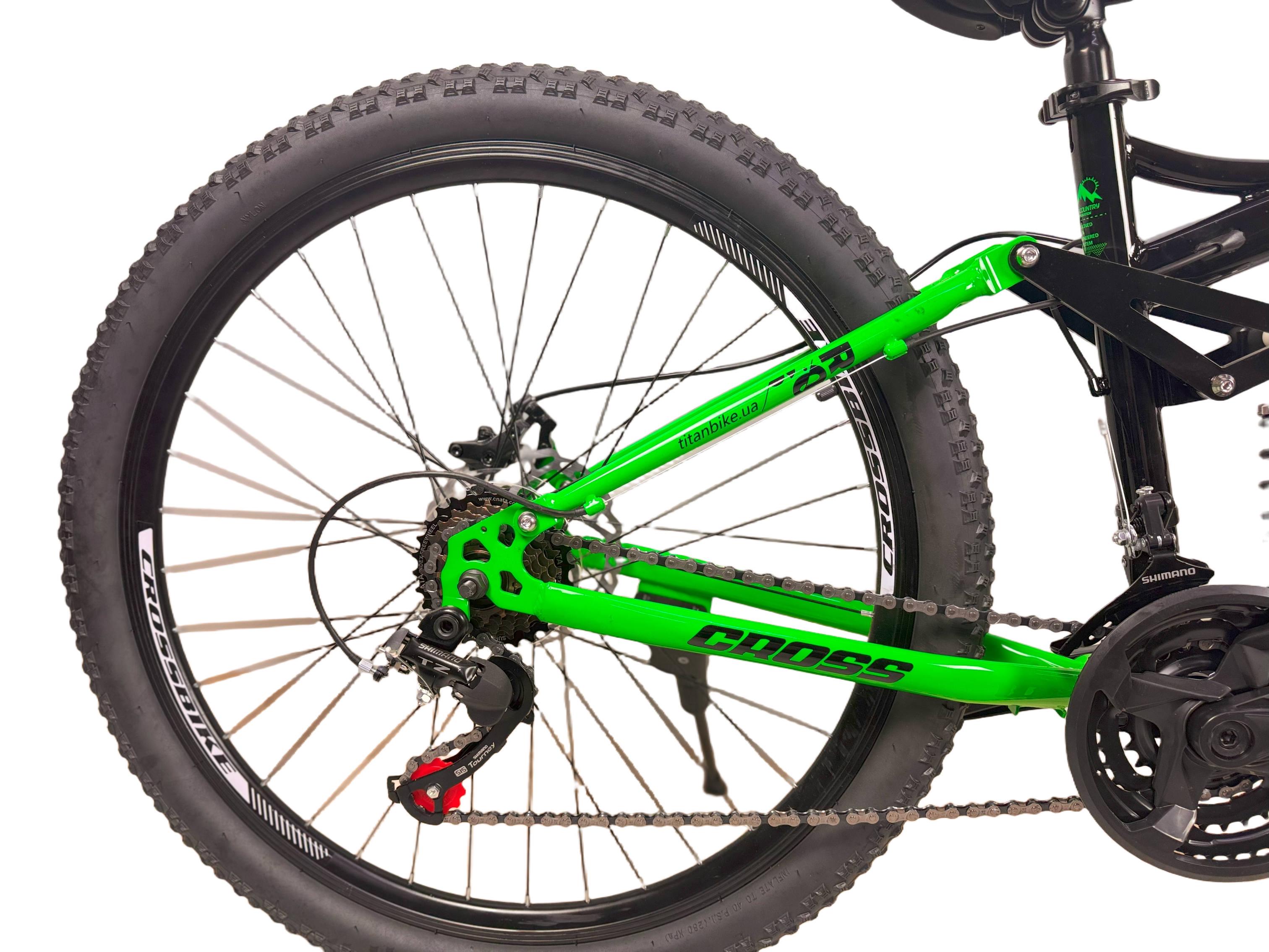 Велосипед Cross Tornado 26" 14" Зеленый - фото 2