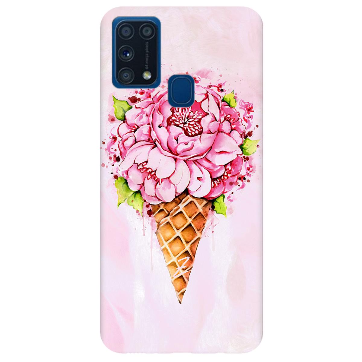 Силиконовый чехол Zorrov для Samsung Galaxy M31 - Ice cream (14190040134098699)