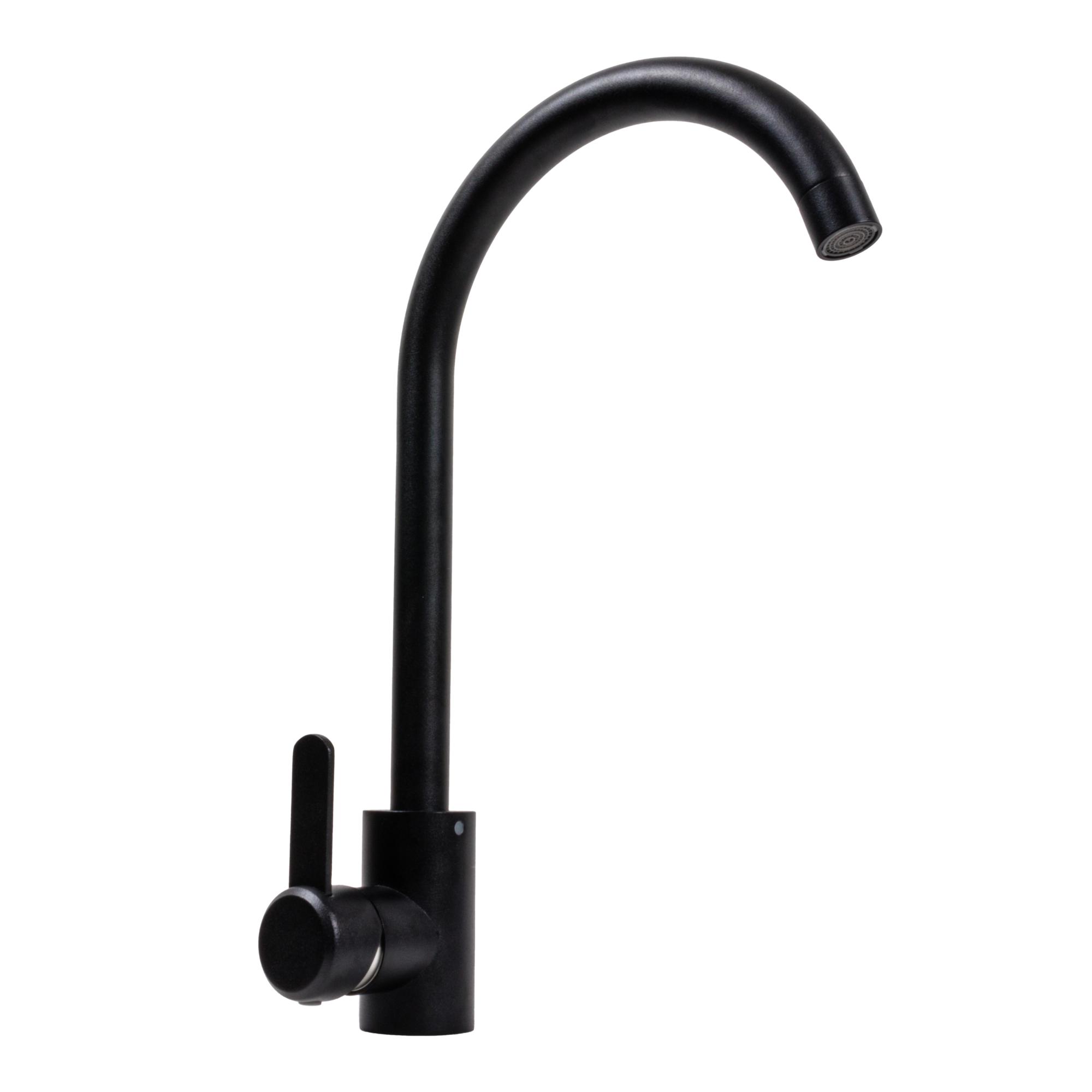 Смеситель кухонный Platinum 7990 NEST Черный матовый