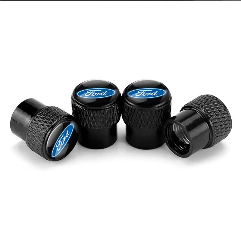 Набор защитных колпачков на ниппель SUNROZ Caps для Ford Rif Metal Black Форд 4 шт. (A67788)