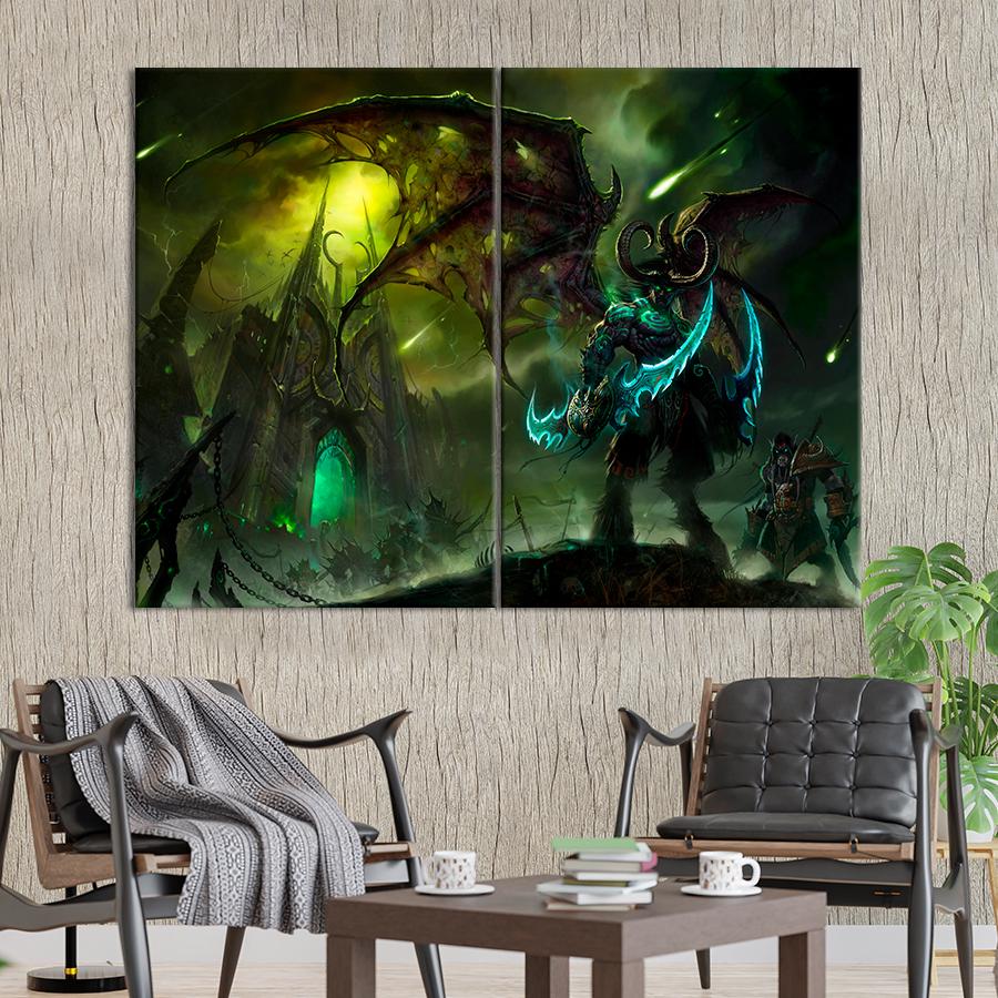 Настенний декор Иллидан Ярость Бури World of Warcraft 165x122 см (A205-2)