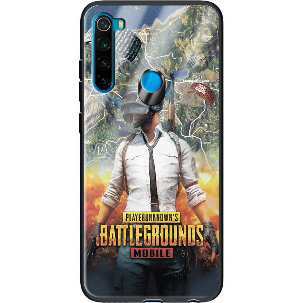 Чохол Boxface Xiaomi Redmi Note 8 PUBG Mobile Чорний силікон зі склом (38214-up2309-38351)