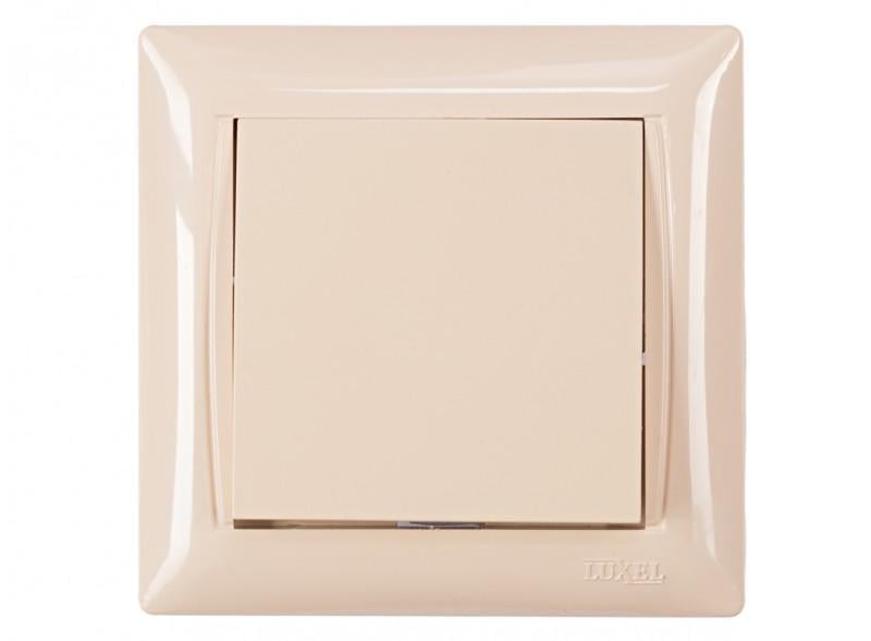 Выключатель одноклавишный Luxel 3302 PRIMERA Кремовый (27551970)