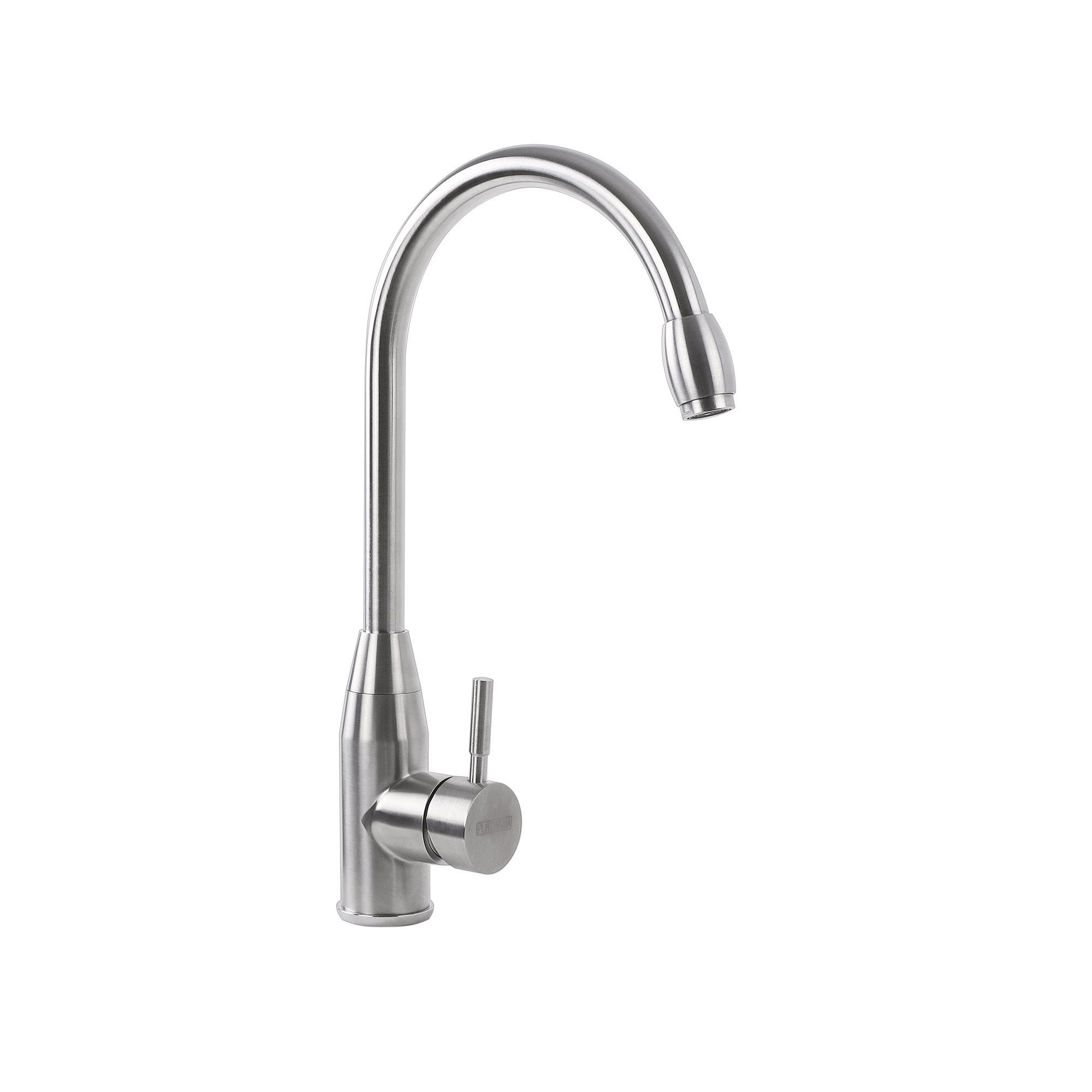 Смеситель кухонный Platinum 26 FHP нержавеющая сталь (7456)