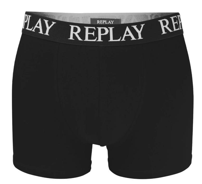 Труси боксери чоловічі анатомічні Replay 2 шт. M Чорний/Червоний. - фото 5