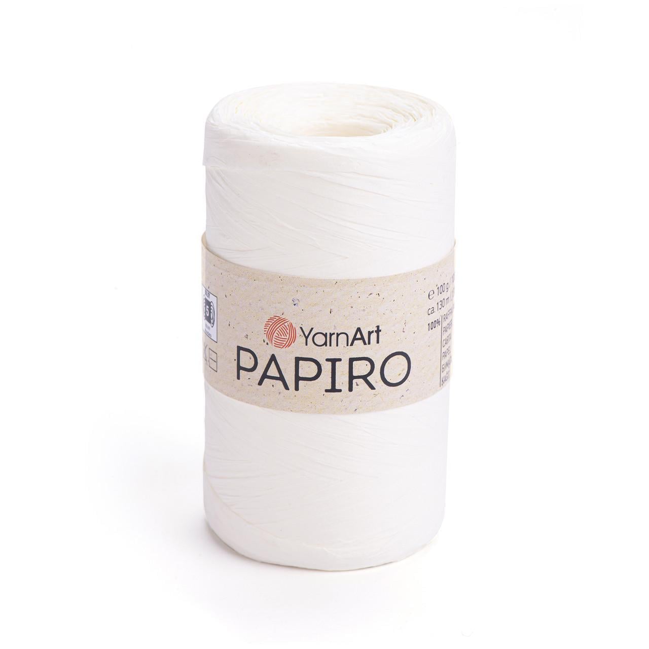 Рафія для макраме/капелюхів/сумок YarnArt Raffia Papiro паперова 100 г Молочний №1307 (2611047898)