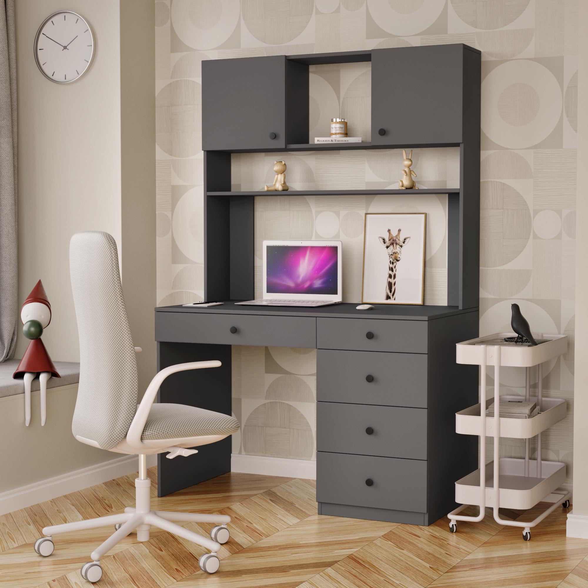 Письмовий стіл СП-сингл 1830х1200х650 мм Антрацит - фото 1 Письмовий стіл СП-сингл 1830х1200х650 мм Антрацит - фото 1