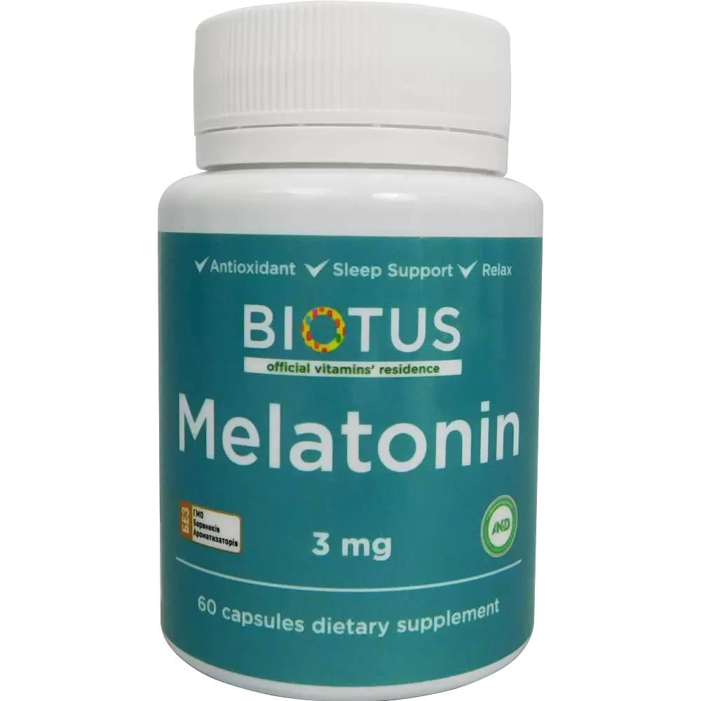 Мелатонін для сну Biotus Melatonin 3 mg 60 Caps BIO-530388