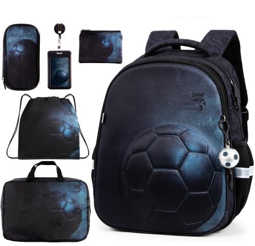 Школьный ортопедический рюкзак 6 в 1 для мальчика School Standard 38х30х18 см с Мячем в 1 класс (SET 170-79)