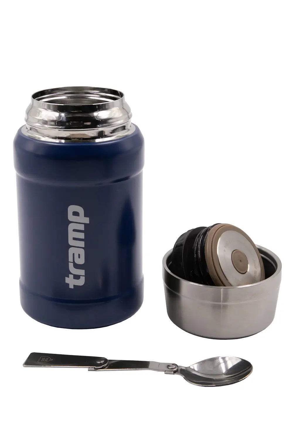 Термос харчовий з широким горлом Tramp 0,8 л у чохлі Синій (UTRC-132-blue) - фото 3