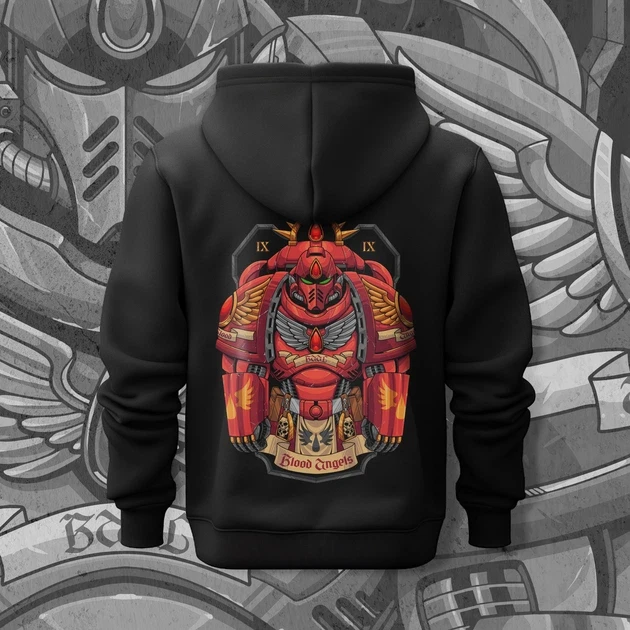 Худи для подростка мальчика с принтом WarHammer 40K Blood Angels 160 см (Anime11131)