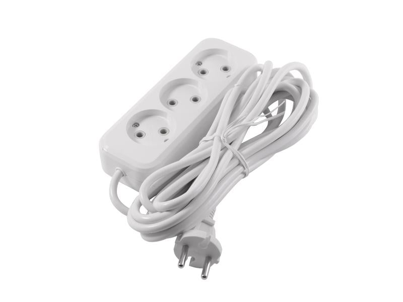 Подовжувач Lemanso LMK041 3 розетки 5 м без заземлення (4678)