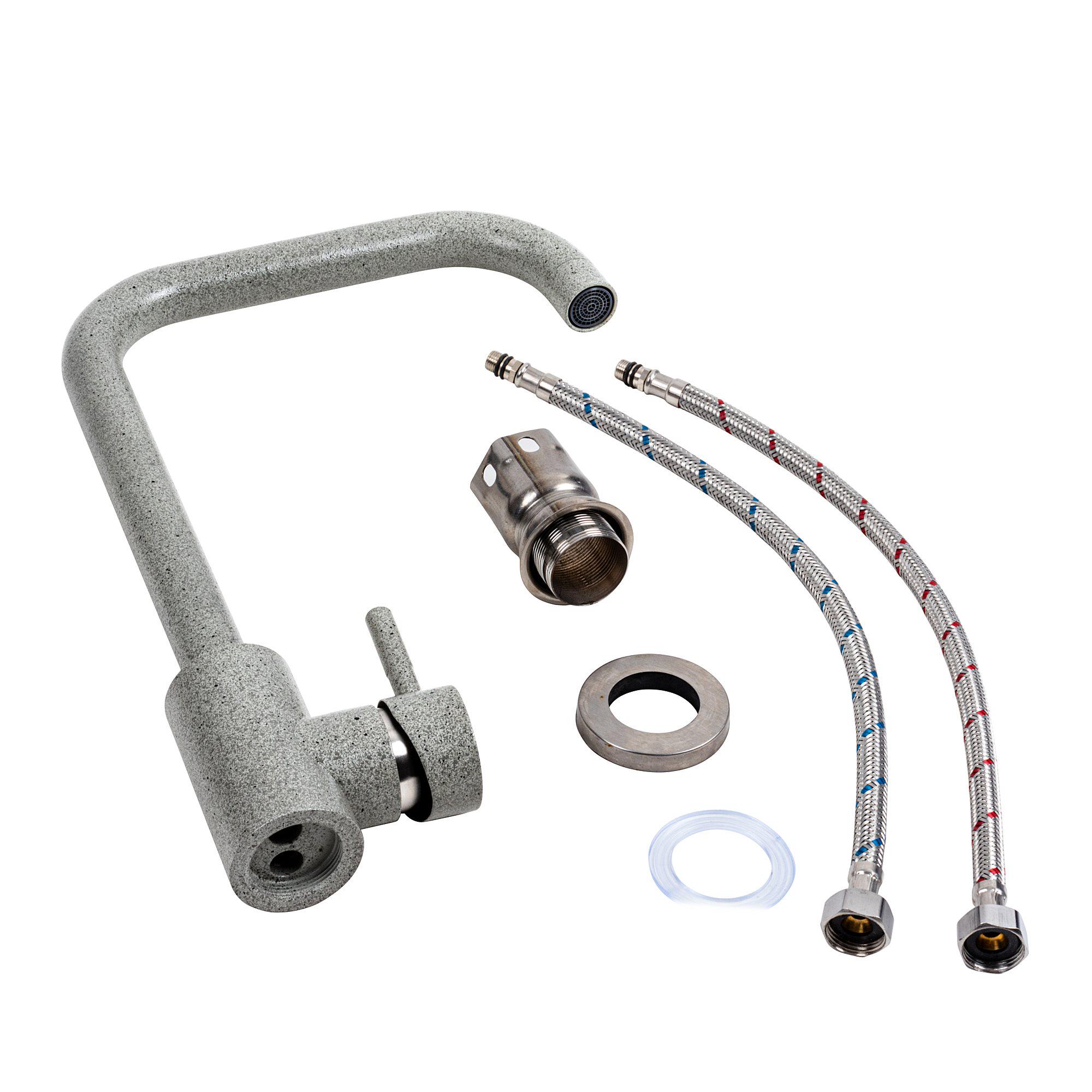 Змішувач кухонний Platinum NS02B 3008B-NA Сірий - фото 2 Змішувач кухонний Platinum NS02B 3008B-NA Сірий - фото 2